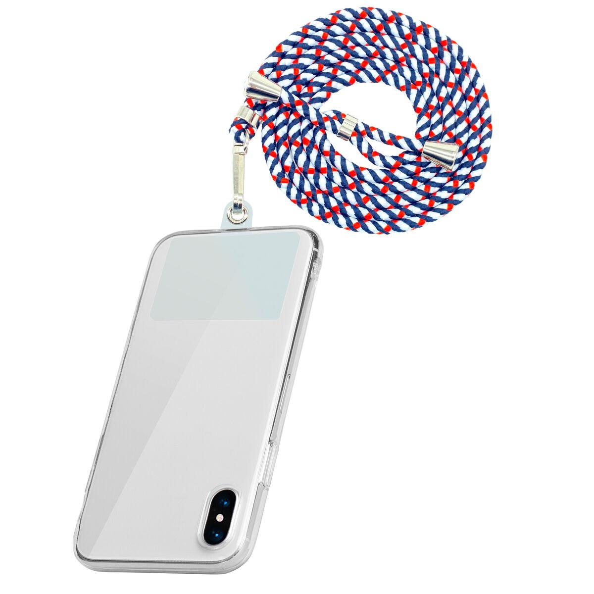 Mobile Phone Lanyard Blue Red