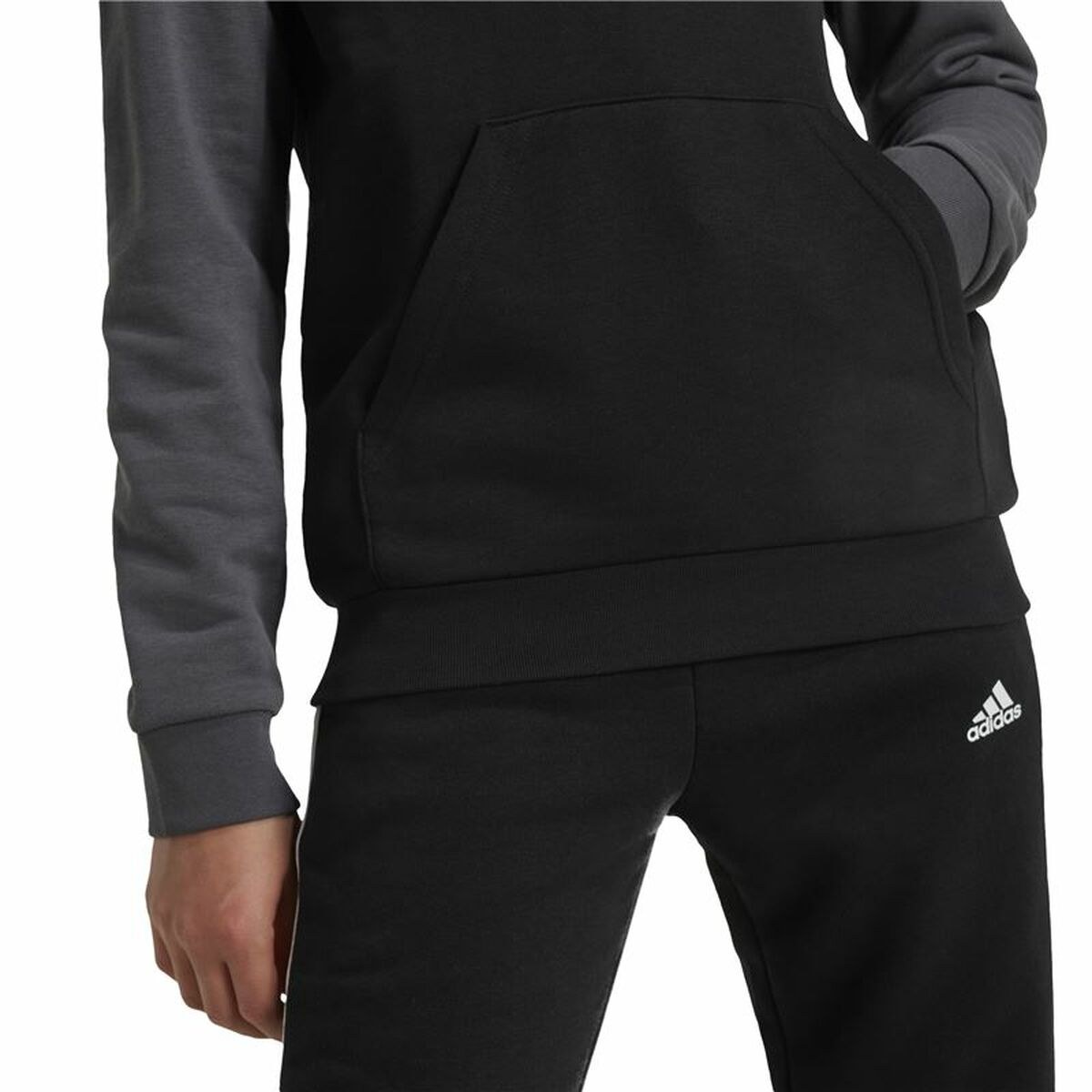 Hooded Sweatshirt for Girls Essentials Grey