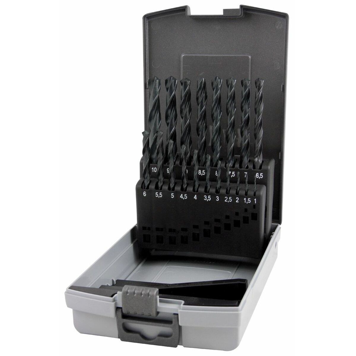 Spool set Box with cover DIN 338 Spiral 19 Pieces