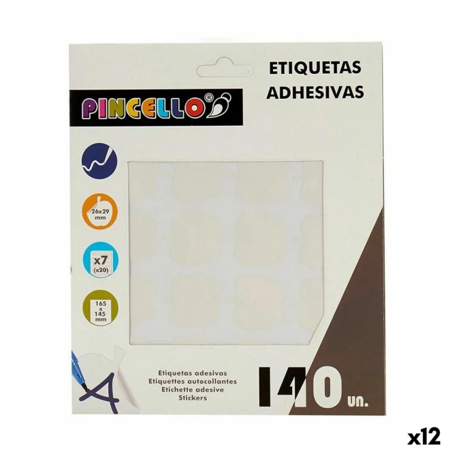 Клейкие этикетки Белый 17 x 4 x 19 cm 22 x 49 mm Яблоко (12 штук)