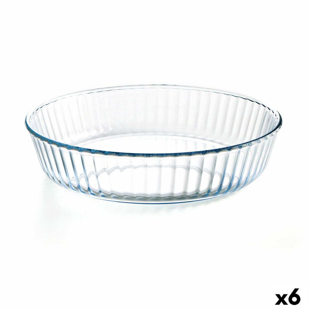 Oven Mould Circular 26 x 26 x 5,9 cm Transparent (6 Units)