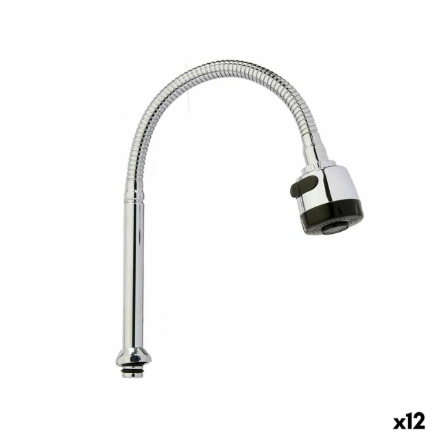 Kitchen Tap Black Silver Rubber Metal Plastic Extendable Multifunction (12 Units)