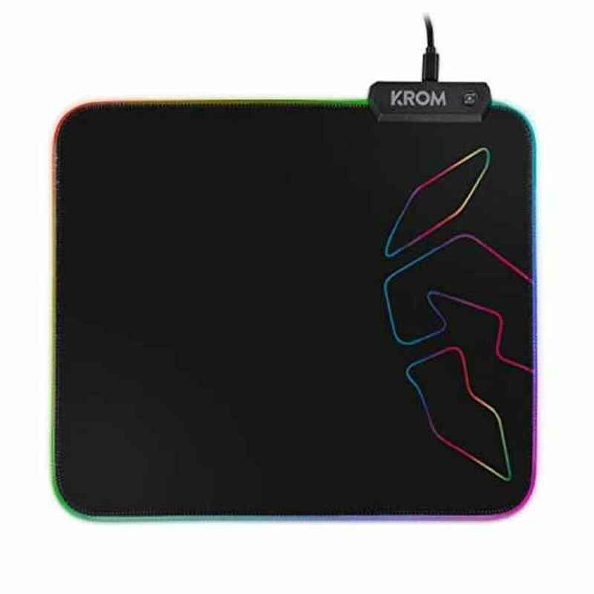 Gaming Mat with LED Illumination Knout RGB Black
