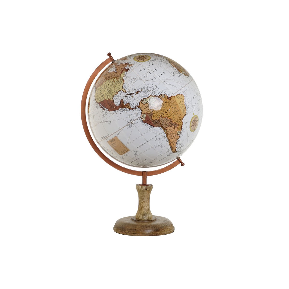 Globe Brown PVC Mango wood 47 x 45 x 70 cm