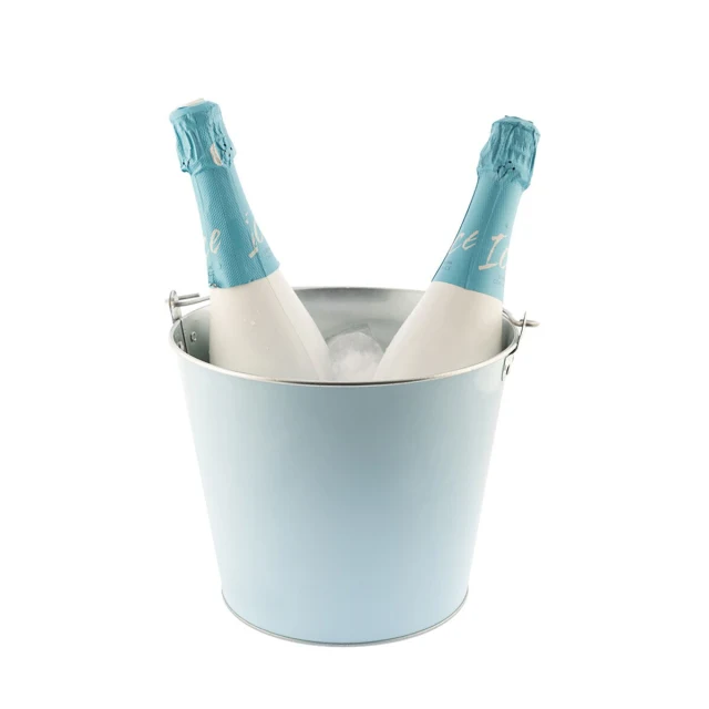 Ice Bucket With handle Blue Metal 5 L