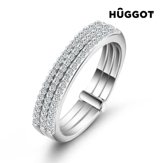 Three 925 Sterling Silver Ring with Zircons