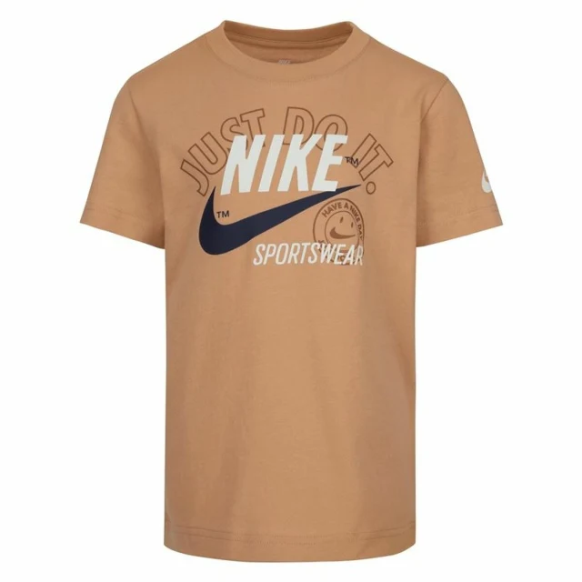Children’s Short Sleeve T-Shirt Retro Ss Beige