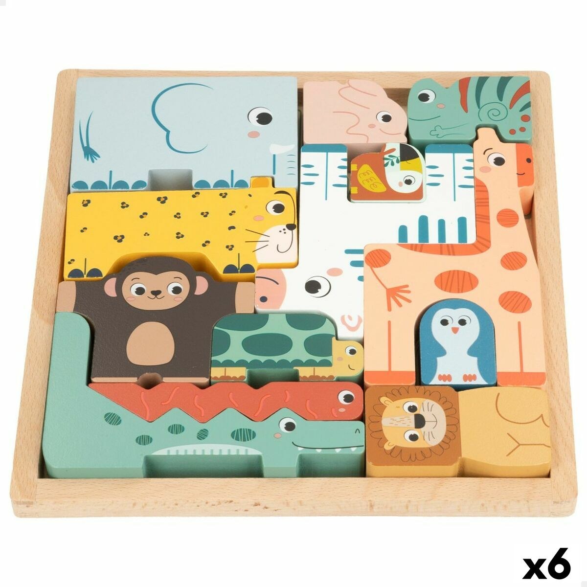 Child's Wooden Puzzle (6 Units)