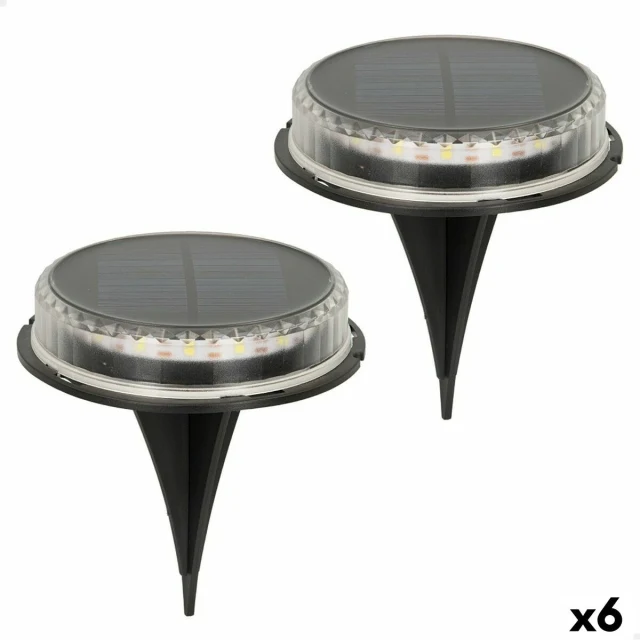 Set of solar garden lights 2 Pieces Plastic 12 x 13,5 x 12 cm (6 Units)