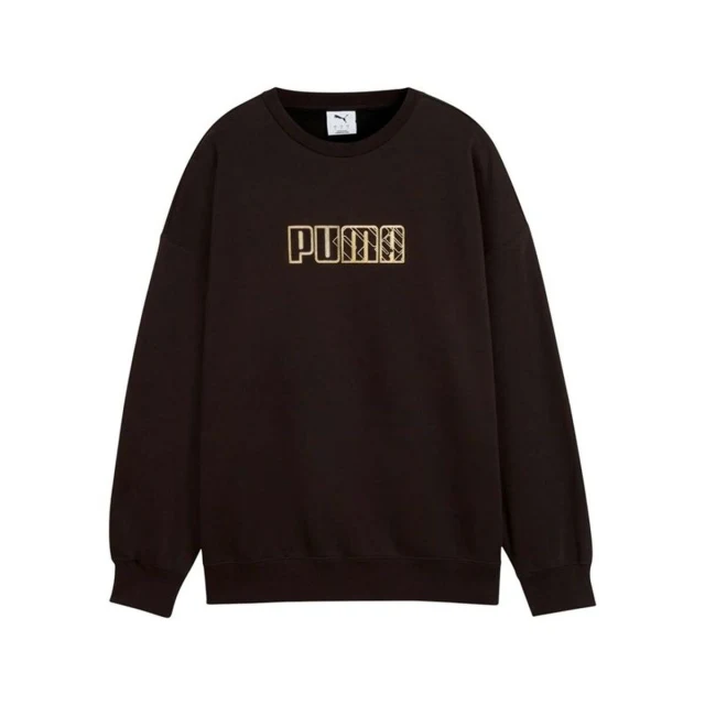 Women’s Sweatshirt without Hood Maximal Metallic Oversized Crew FL Black