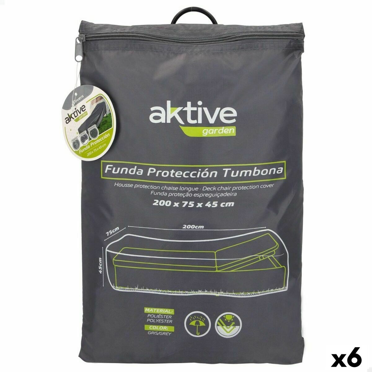 Protective Case 200 x 45 x 75 cm (6 Units)