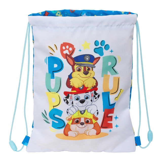 Backpack with Strings Pups rule Blue 26 x 34 x 1 cm