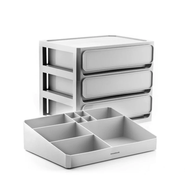 Make-up organizer Grey polypropylene (Refurbished A)