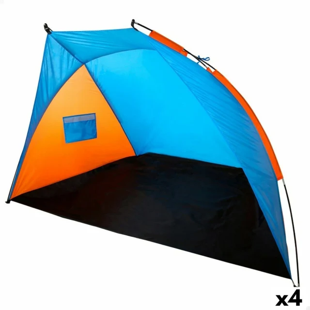 Beach Windscreen 200 x 120 x 125 cm Blue Orange (4 Units)