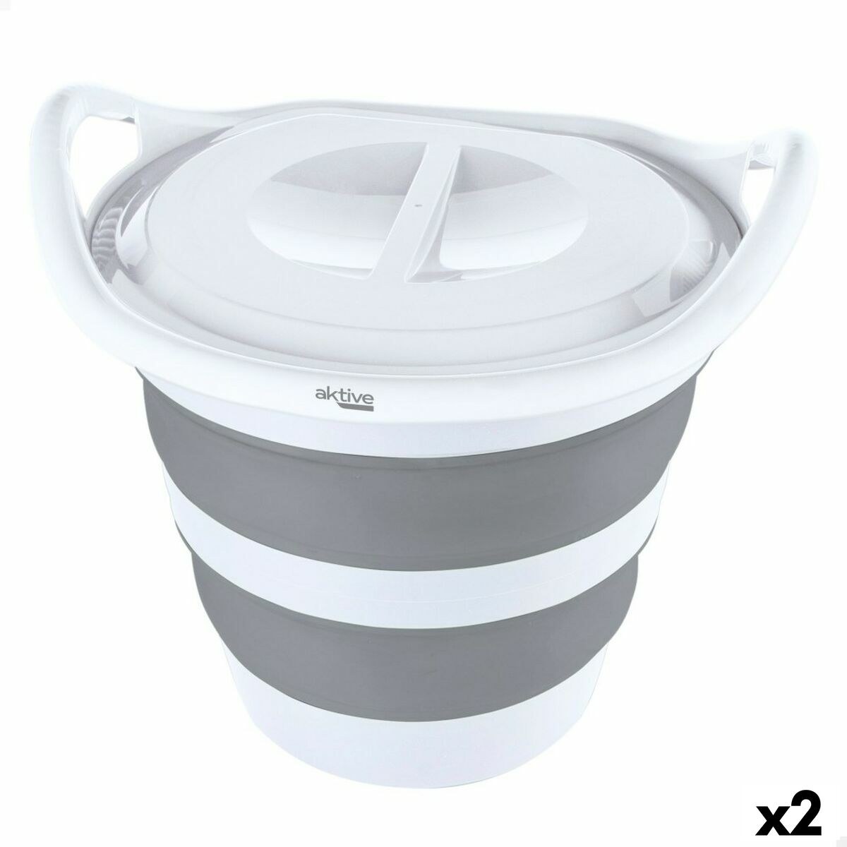 Bucket TPR 44,5 x 40,5 x 40,5 cm Foldable (2 Units)