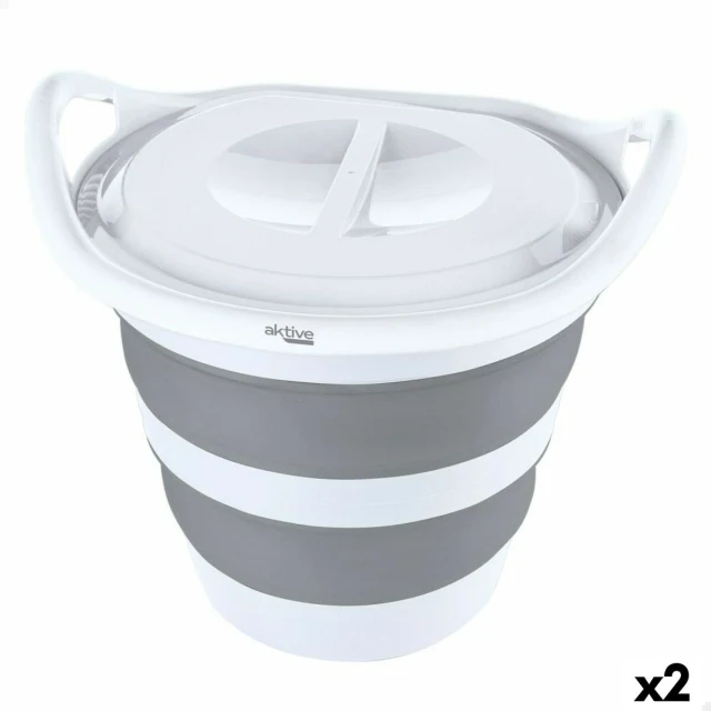 Bucket TPR 44,5 x 40,5 x 40,5 cm Foldable (2 Units)