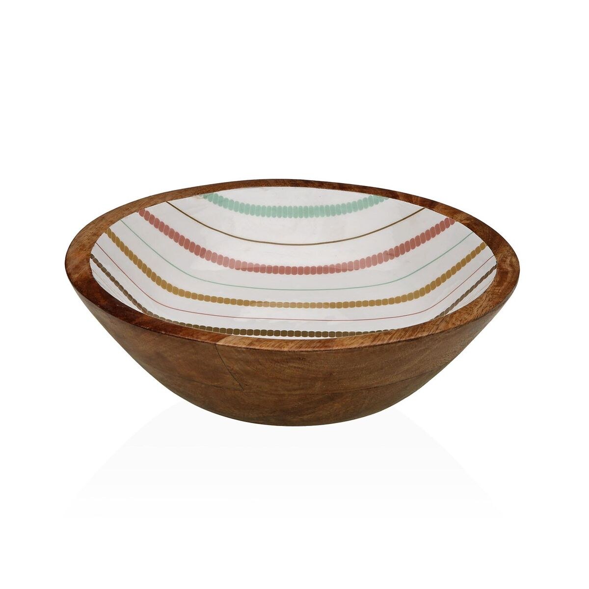 Salad Bowl Flint Mango wood 24 x 7 x 24 cm