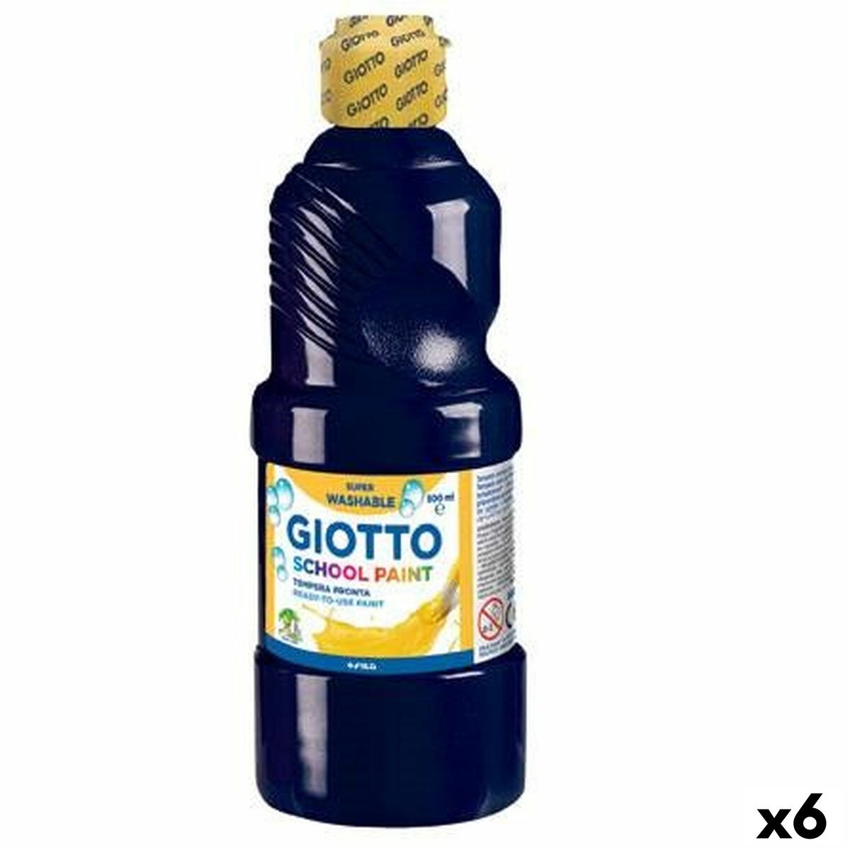Tempera Black 500 ml (6 Units)