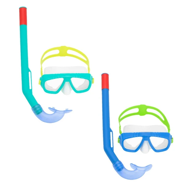 Snorkel Goggles and Tube for Children Blue Turquoise
