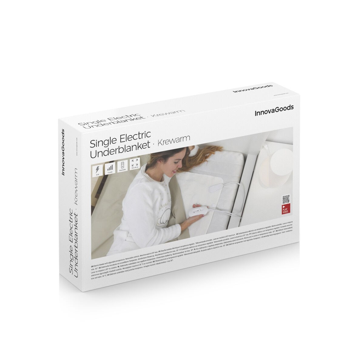 Single Electric Underblanket 60 W 80 x 150 cm White (Refurbished A)