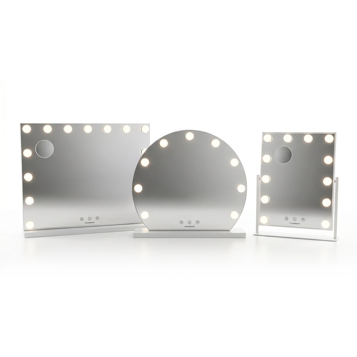 LED Vanity Mirror Hollywood Glimma Deluxe 15 Light bulbs