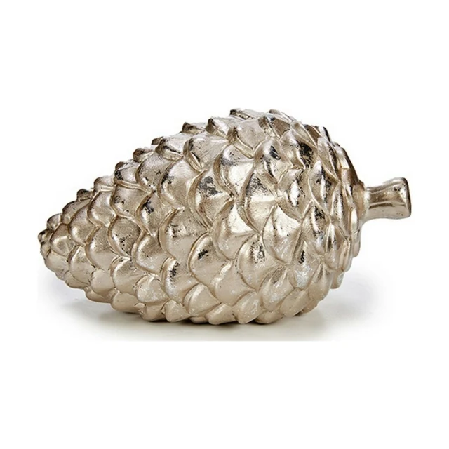 Decorative Figure Golden Silver Pineapple 9 x 10 x 16 cm