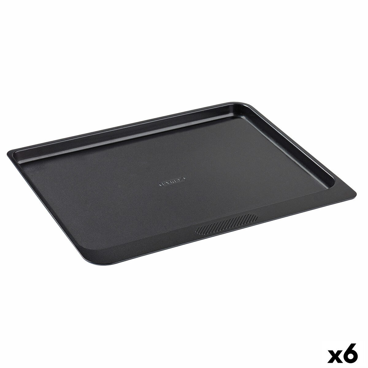 Oven Mould Magic Black Flat Metal 33 x 25 cm (6 Units)