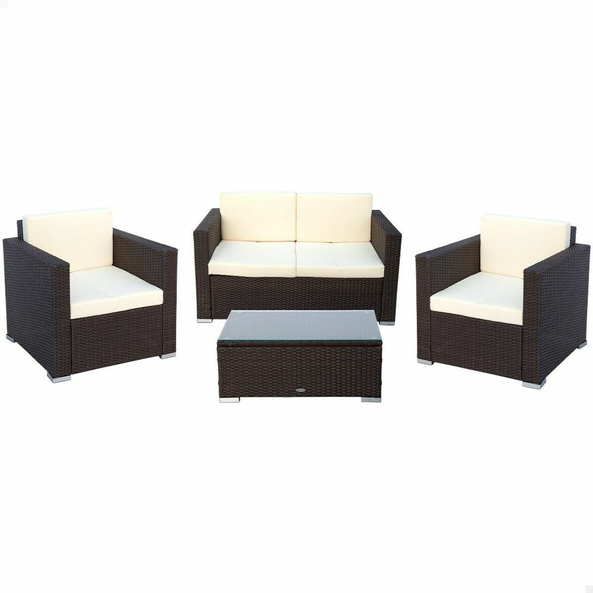 Garden furniture Black Cream 128 x 72 cm