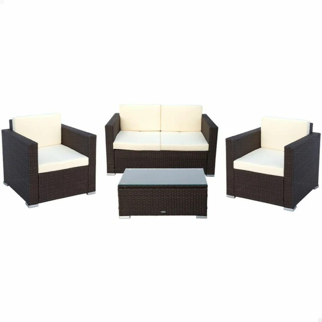 Garden furniture Black Cream 128 x 72 cm