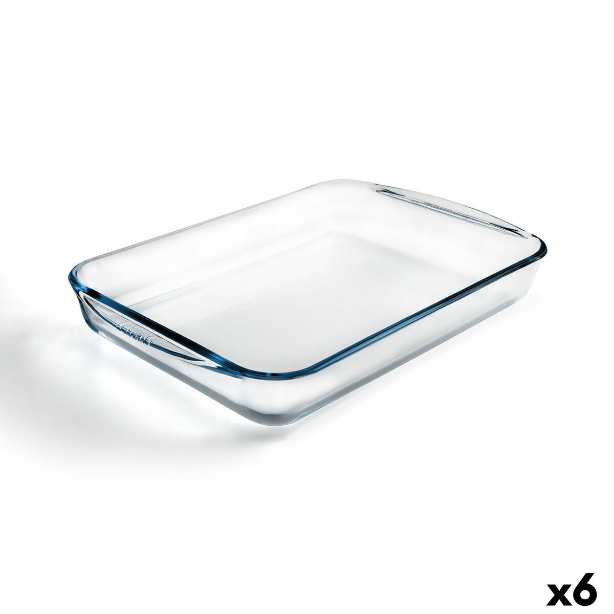 Oven Dish Classic Vidrio Transparent Glass Rectangular 40 x 27 x 6 cm (6 Units)