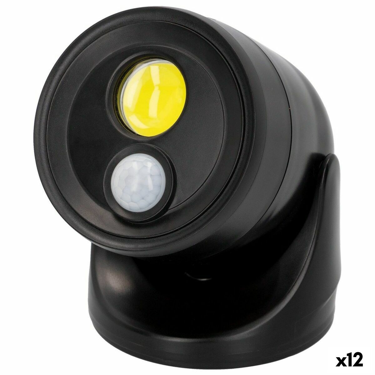 LED Light with Movement Sensor Plastic 10,5 x 12,5 x 13,5 cm (12 Units)