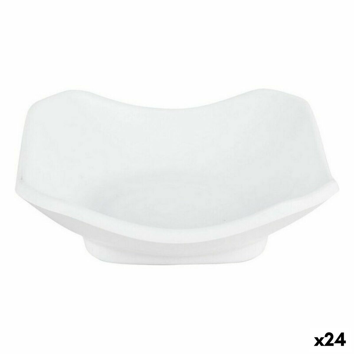 Tasting Set Troya White Melamin Squared 11 x 11 x 3,5 cm (24 Units)