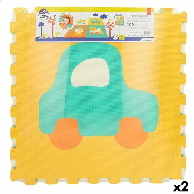 Puzzle Carpet 4 Pieces Cars 118 x 118 cm EVA (2 Units)