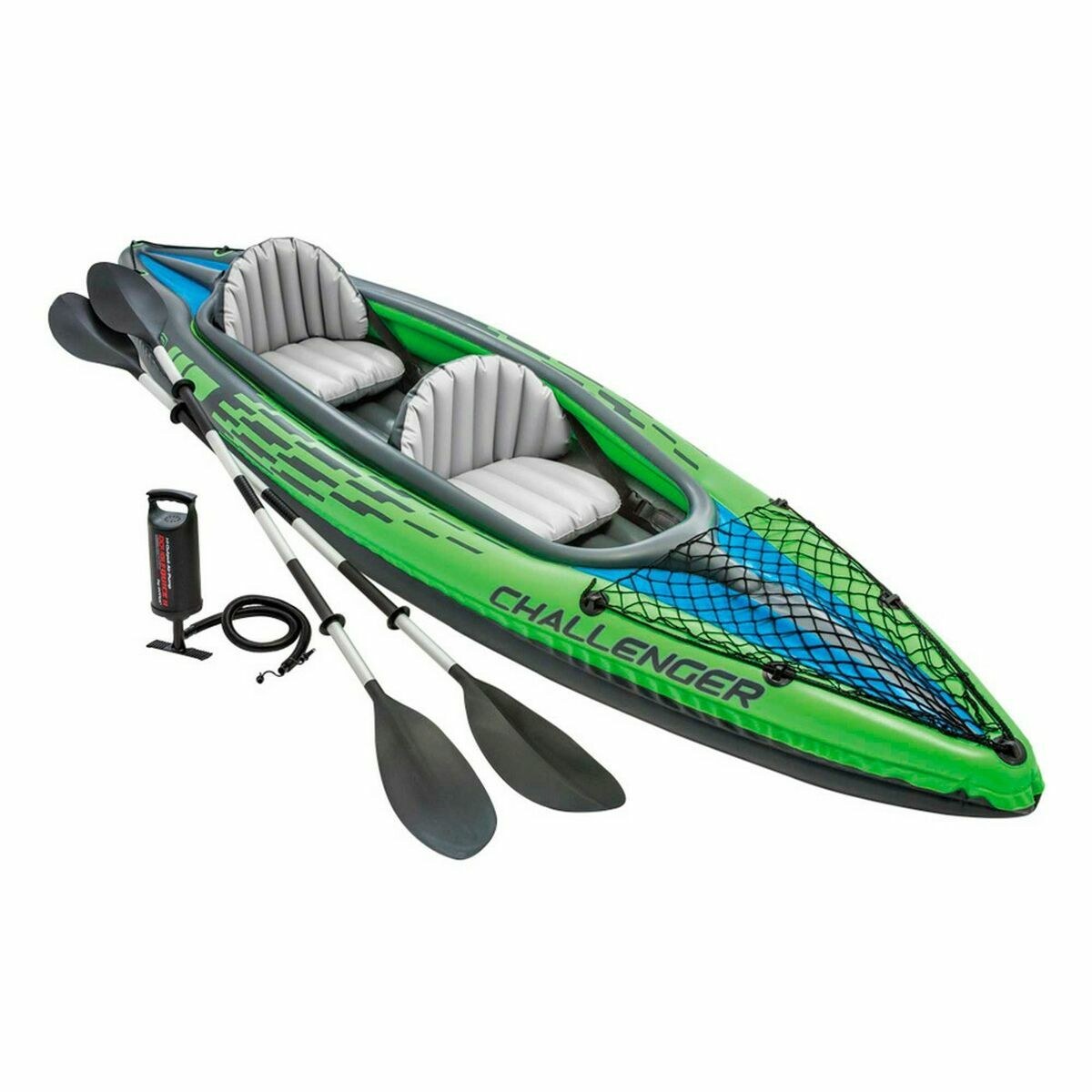 Inflatable Canoe Water Lounge 351 x 76 x 38 cm Green 2 persons