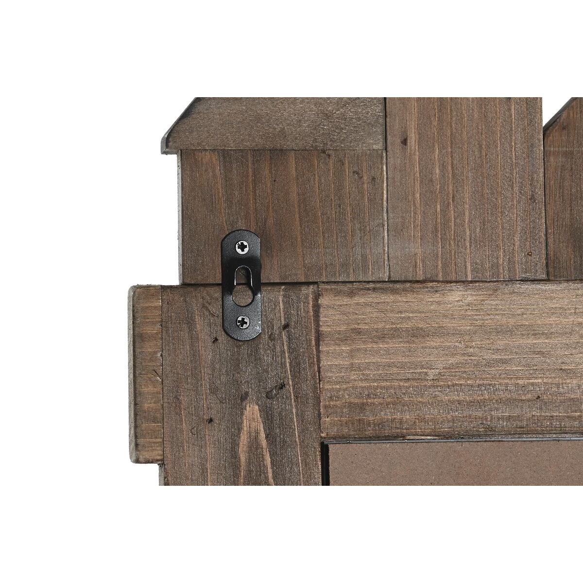 Wall mirror Brown Aged finish 40 x 9 x 68 cm