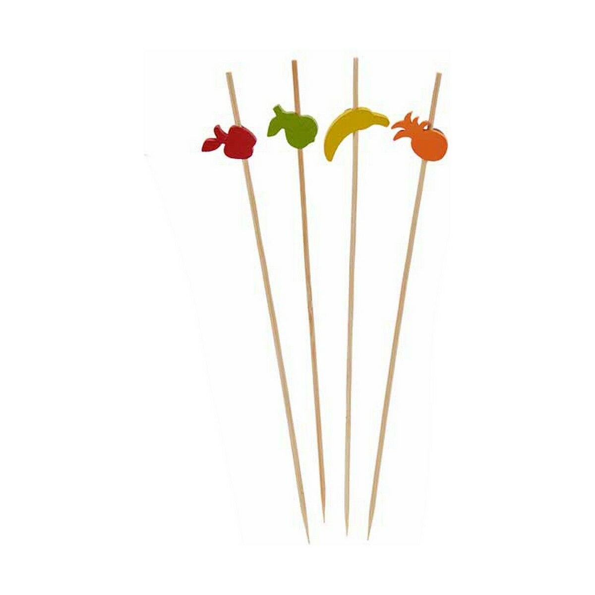 Barbecue Skewer Set Bamboo Skewer Decorated (24 Units)