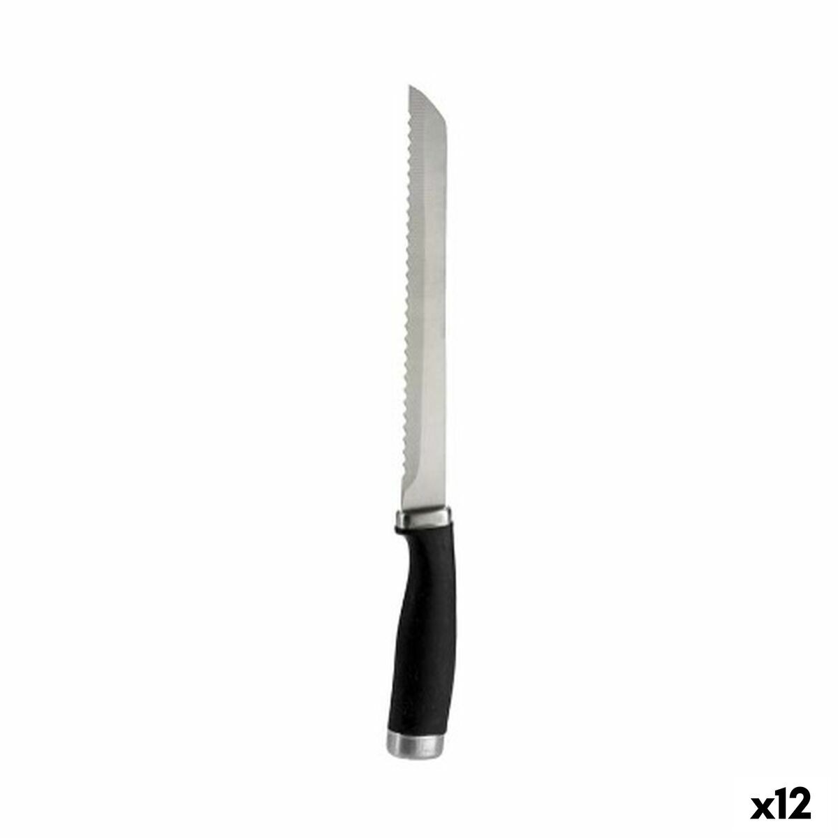 Serrated Knife Stainless steel Plastic 20 cm (12 Units)