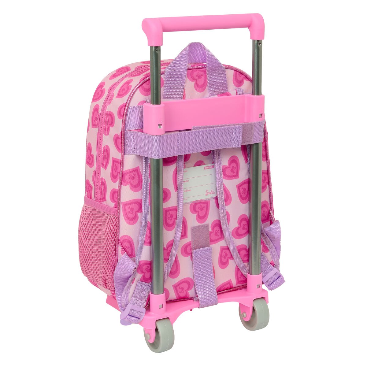 School Rucksack with Wheels Love Pink 26 x 34 x 11 cm