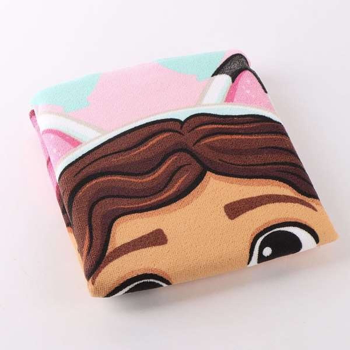 Poncho-Towel with Hood Light Pink 55 x 77 cm