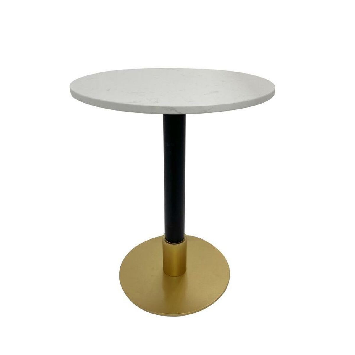 Side table White Black Golden 50 x 50 x 61 cm