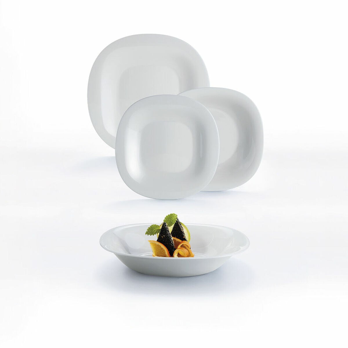 Dessert dish Carine Grey Glass (Ø 19,5 cm)