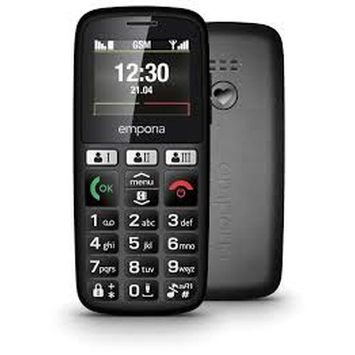 Mobile telephone for older adults HAPPY E30.v3 Black