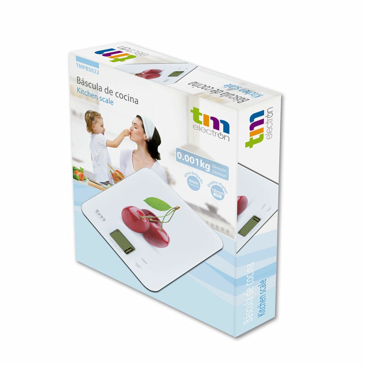 kitchen scale Cherries 8 kg (22,4 x 18,5 cm)