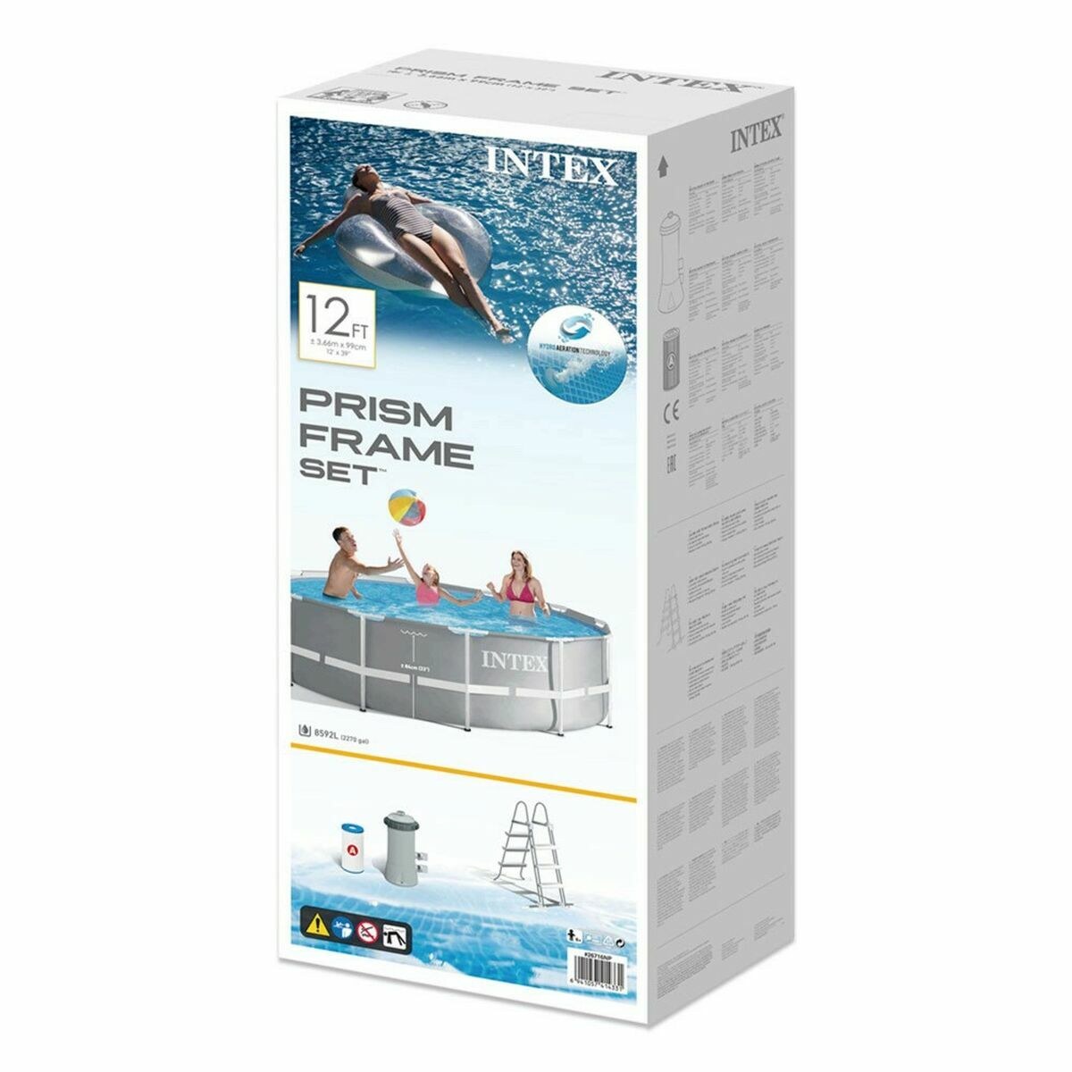 Removable pool Prism Frame 366 x 99 x 366 cm 366 x 99 cm 8592 l