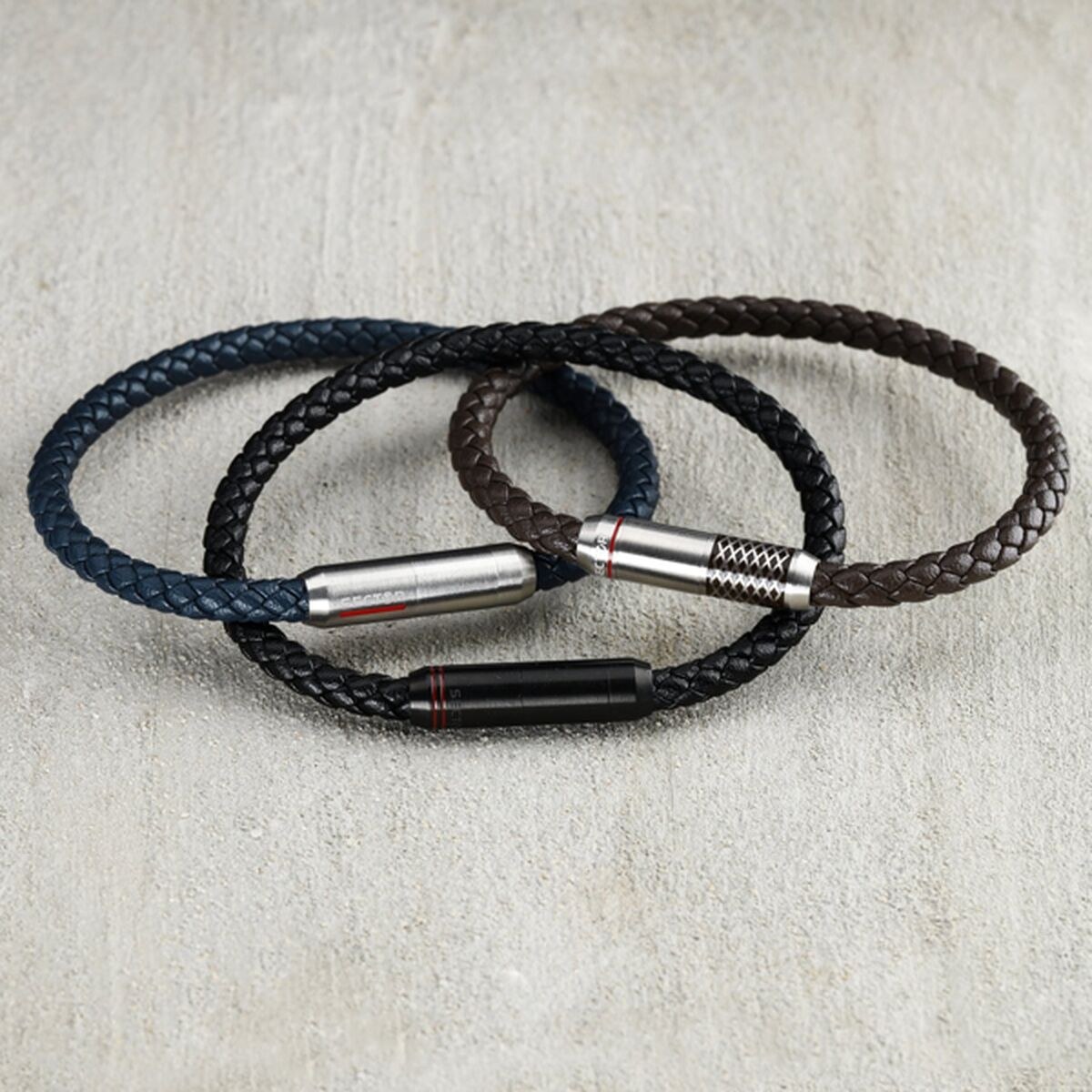 Men's Bracelet SZV101 Silver Black