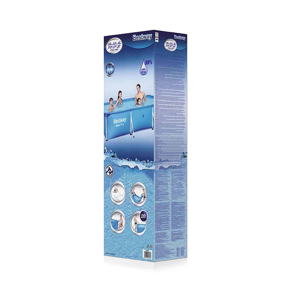 Removable pool 300 x 201 x 66 cm 201 x 300 x 66 cm