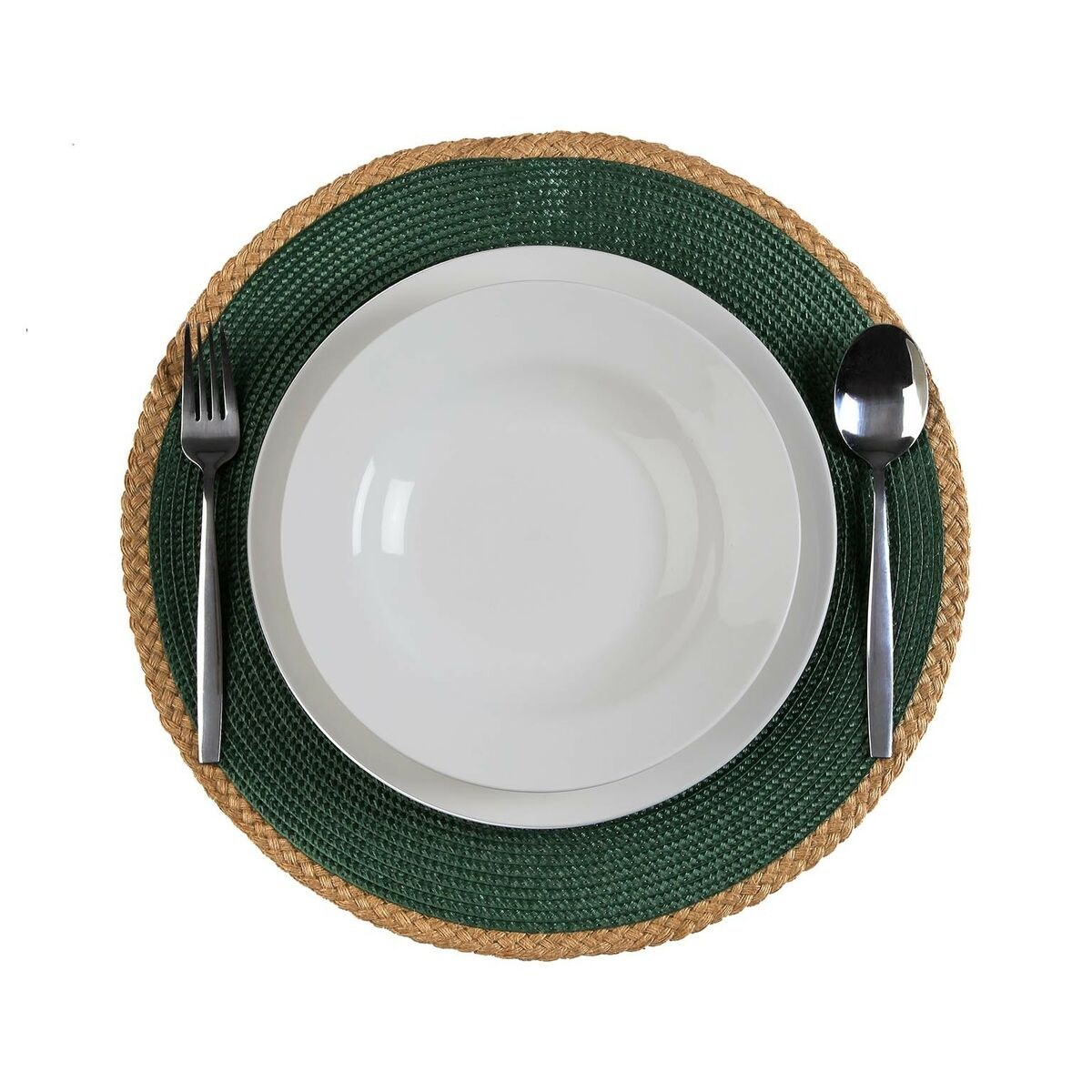 Table Mat Green Jute polypropylene Water hyacinth 38 x 38 cm