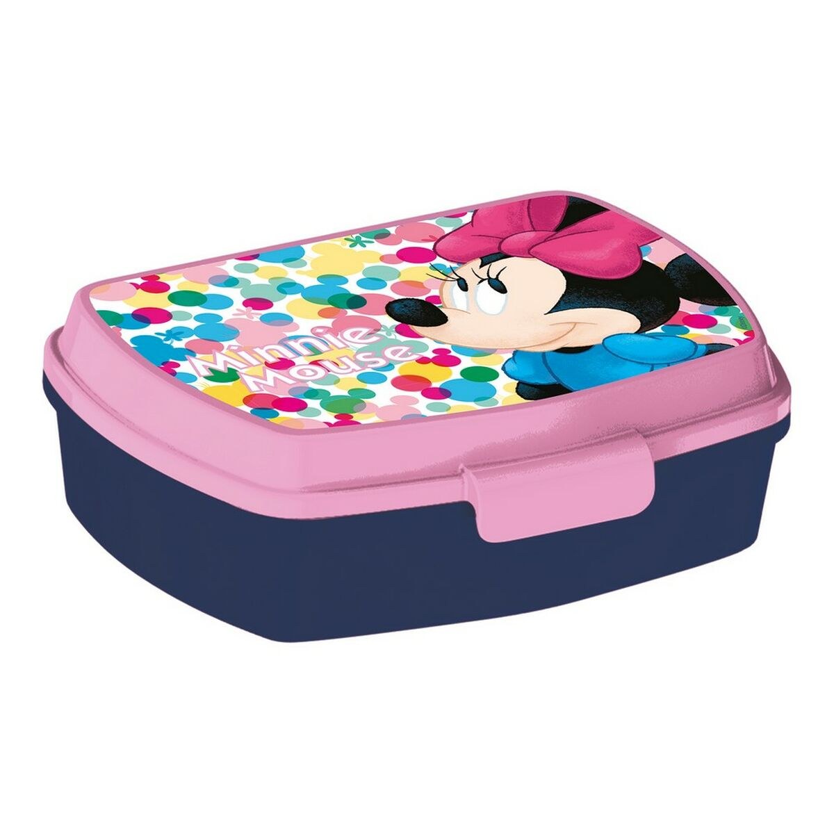 Sandwich Box Lucky Plastic Pink (17 x 5.6 x 13.3 cm)