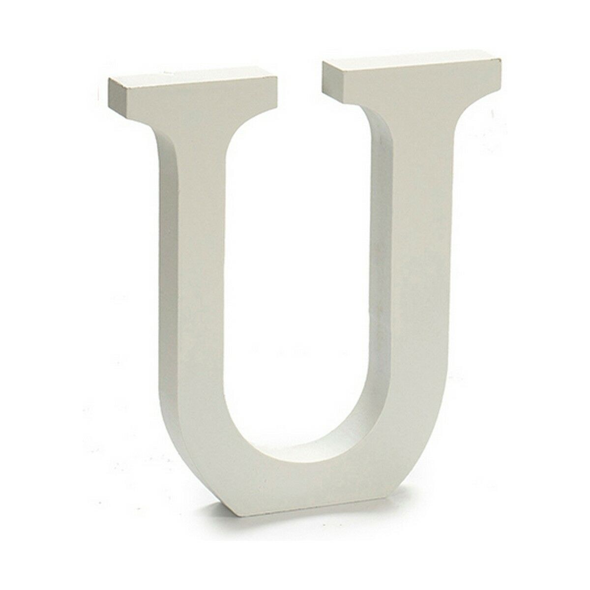 Letter U White 1,8 x 21 x 17 cm (12 Units)