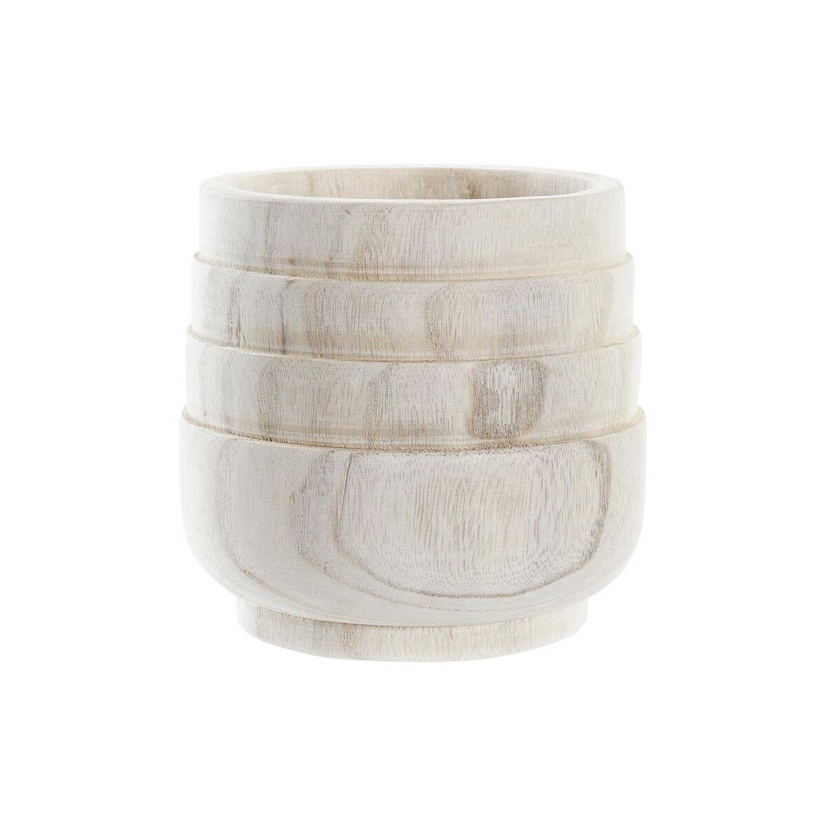 Planter Brown Natural Squared Boho 17 x 17 x 16 cm